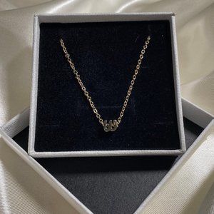 Kyerlyn Dainty Tiny Initial Necklace 18K Gold Plated Letter Alphabet A-Z Pendant